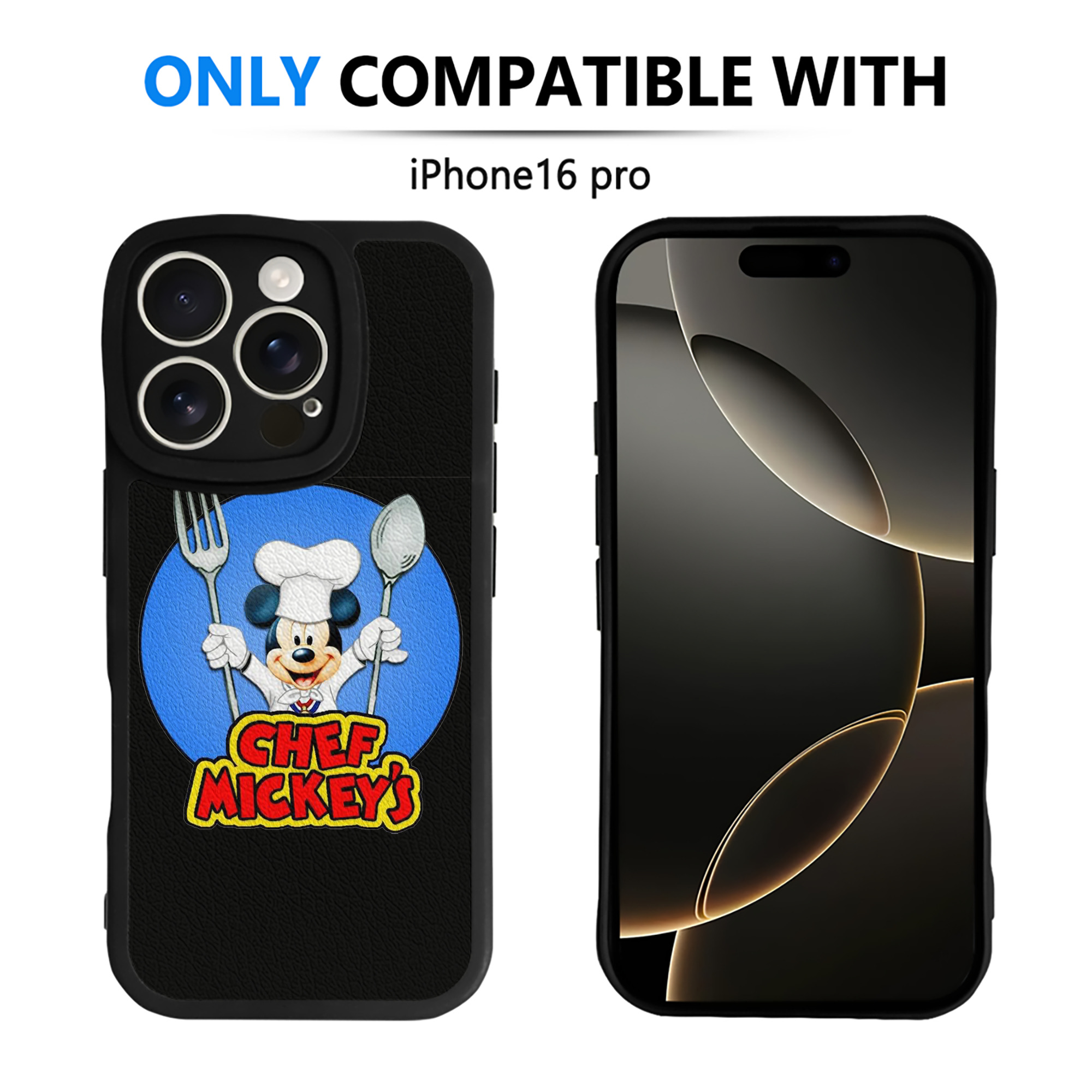 （画像用） ミッキーマウス Mickey Mouse 【iPhone 16シリーズ対応】シリコンスマホケース（レザー調） 材質：シリコン